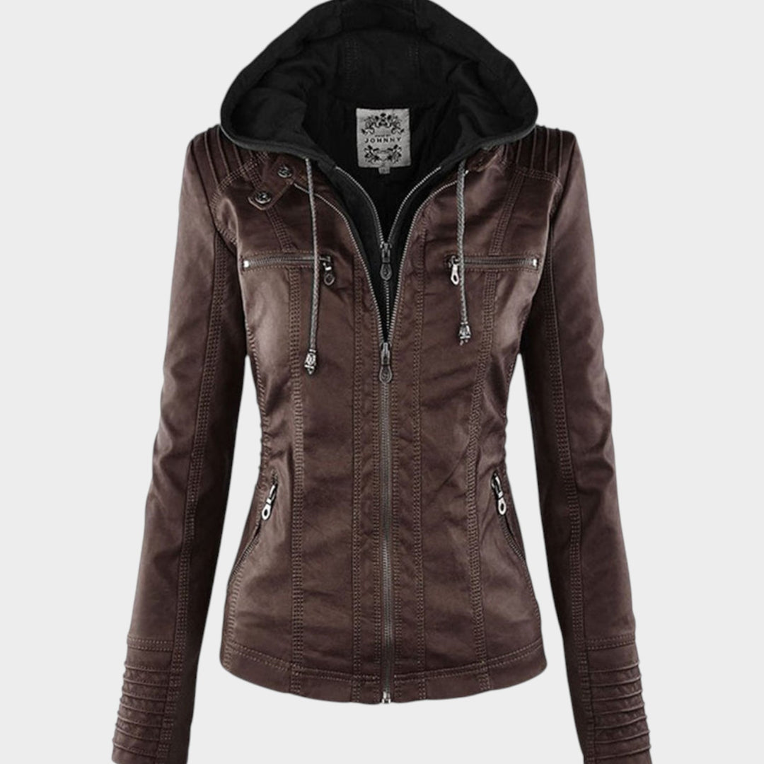 Women's Casual Hooded | Leather Jacket