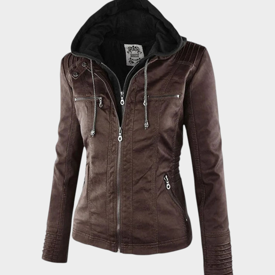 Women's Casual Hooded | Leather Jacket
