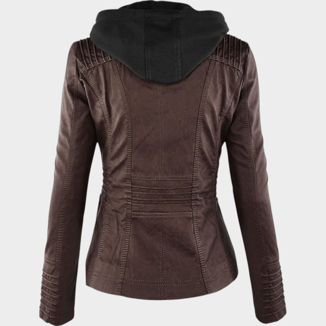 Women's Casual Hooded | Leather Jacket