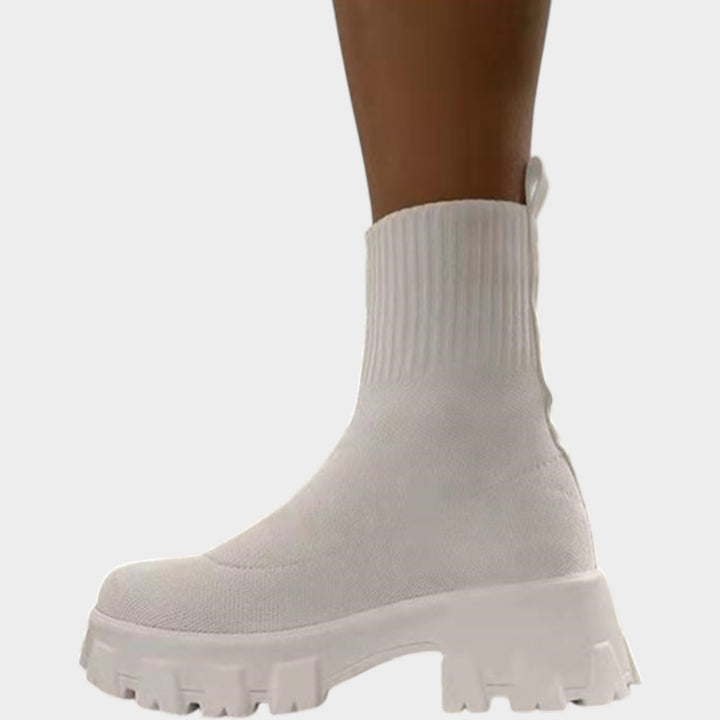 Stretch Knit Ankle Boots
