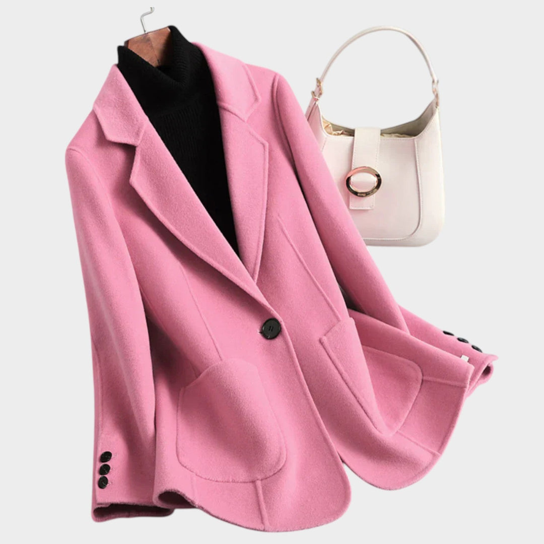 Women's Blazer Wool Oversized Single Breasted