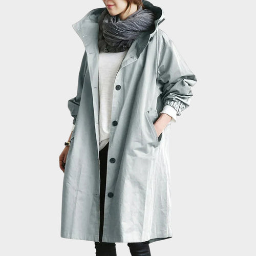 Classic Hooded Waterproof Trench Coat