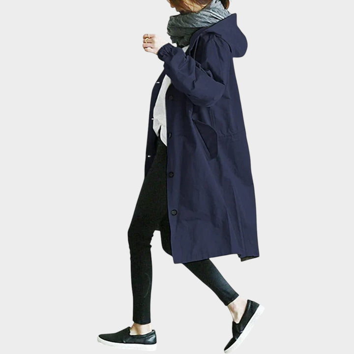 Classic Hooded Waterproof Trench Coat