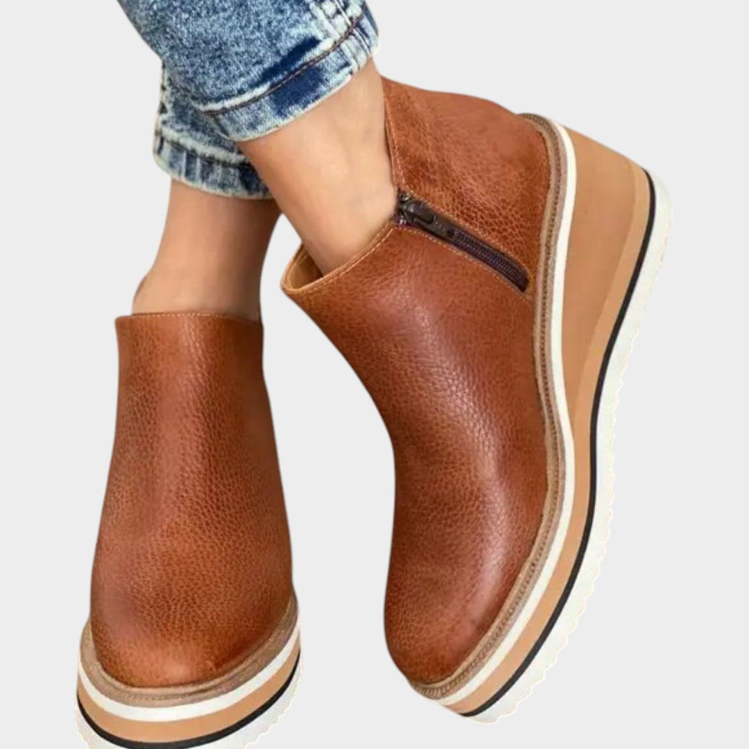 Casual Leather Ankle Boots