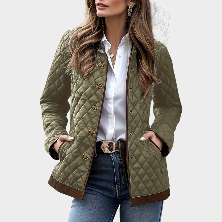 Women’s Quilted Jacket Casual Button Front