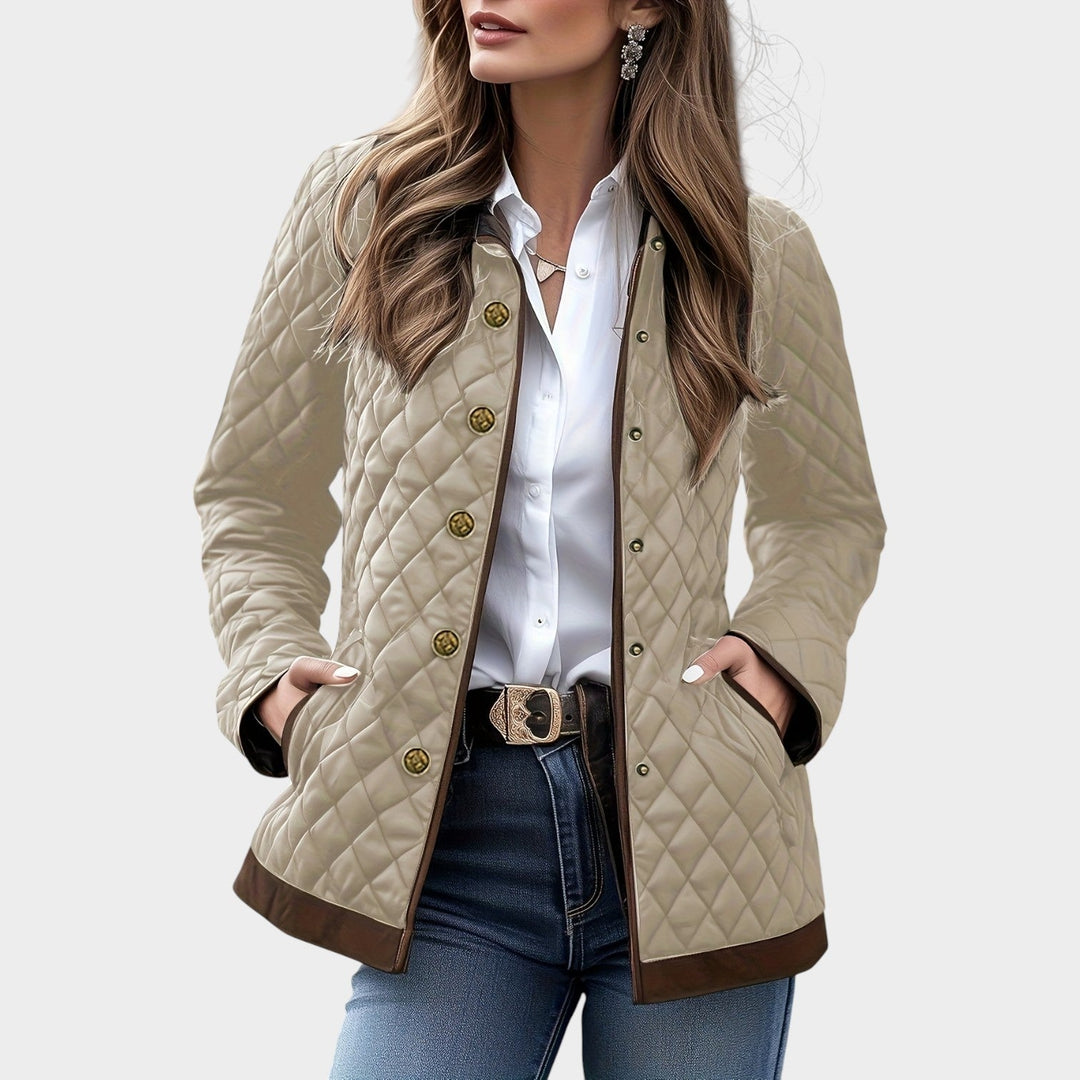 Women’s Quilted Jacket Casual Button Front