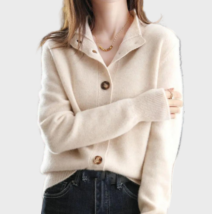 Button Front Relaxed Knitted Cardigan