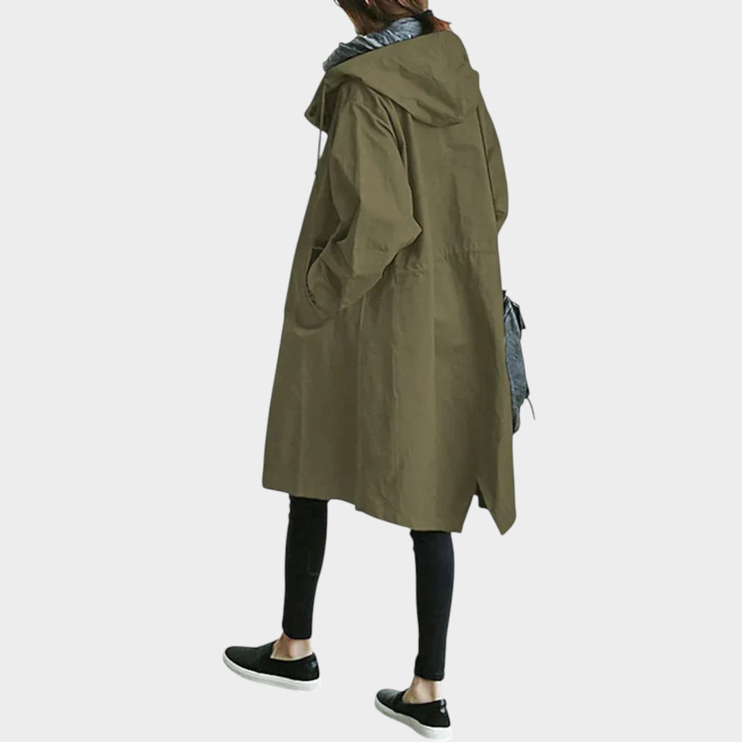 Classic Hooded Waterproof Trench Coat
