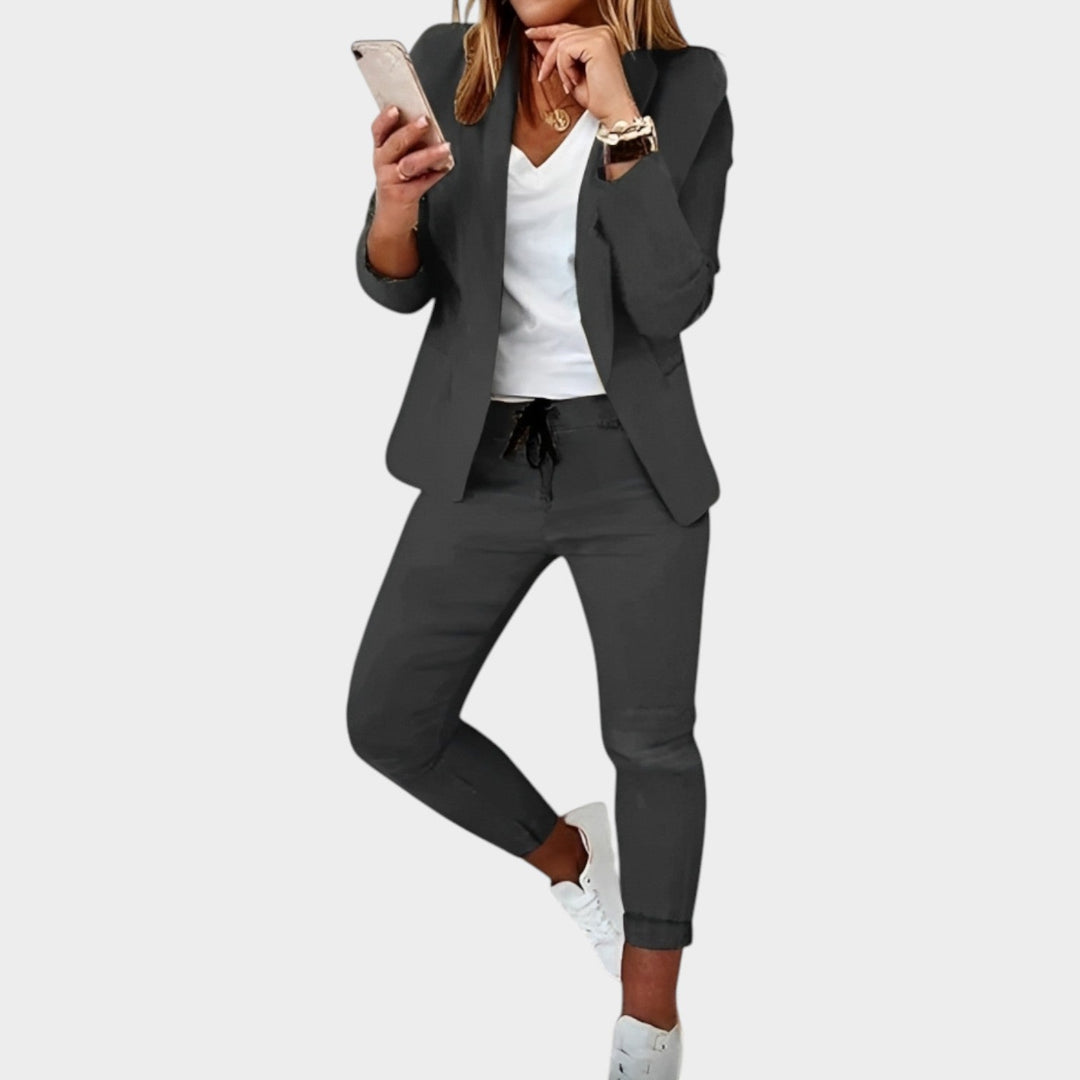 Women's Suit Tailored Chic Casual Two Piece Set