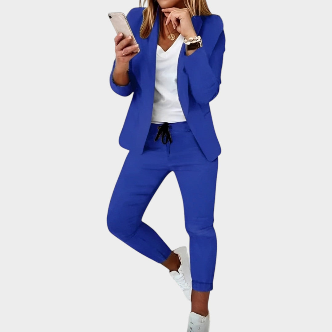 Women's Suit Tailored Chic Casual Two Piece Set