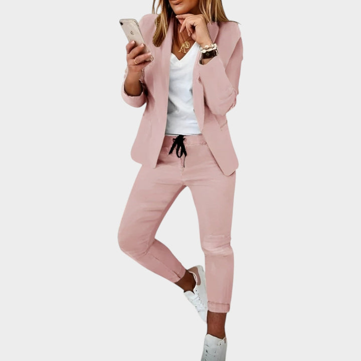 Women's Suit Tailored Chic Casual Two Piece Set