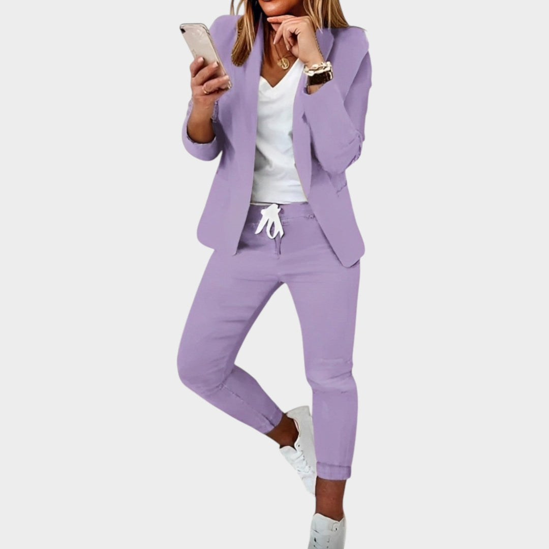 Women's Suit Tailored Chic Casual Two Piece Set
