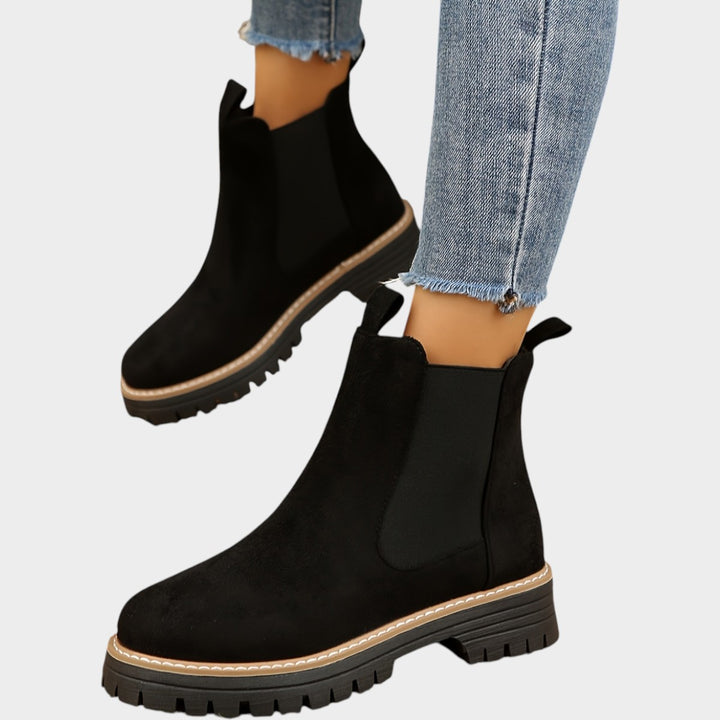 Suede Platform Chelsea Boots
