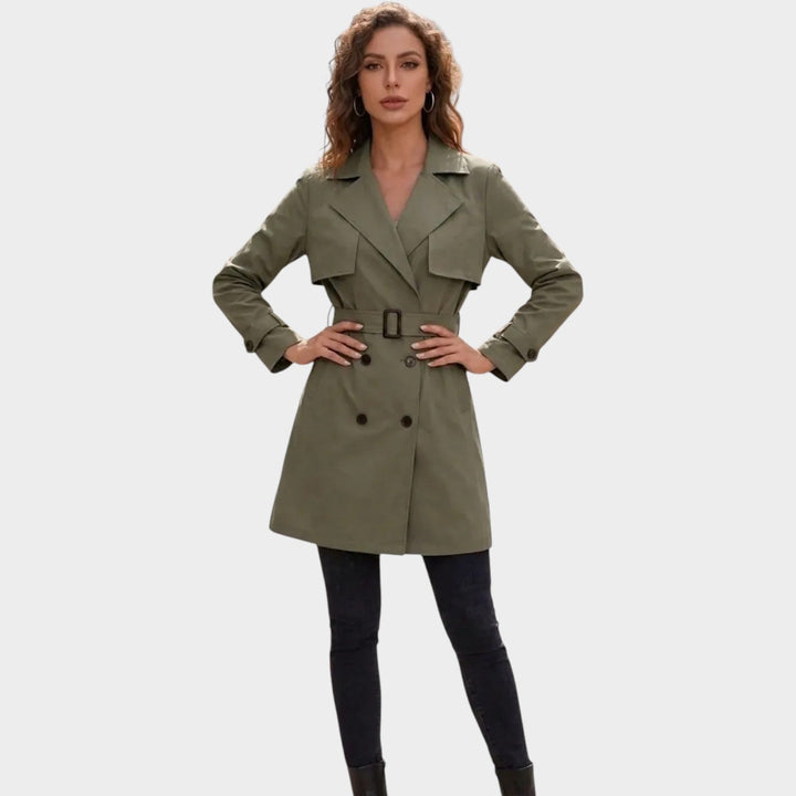 Women’s Cropped Blazer Adjustable Waist Button Front