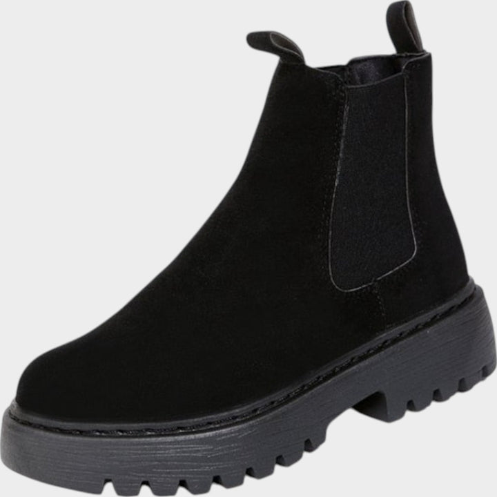 Soft Suede Chelsea Boots with Platform Sole