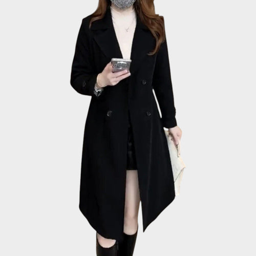 Double Breasted Long Trench Coat