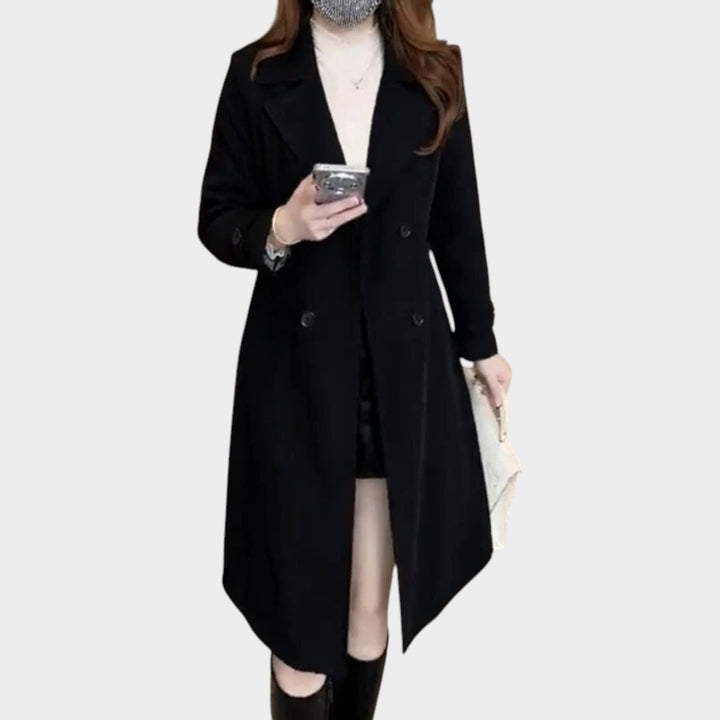 Double Breasted Long Trench Coat