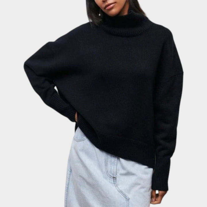 Roll Neck Oversized Knit Jumper