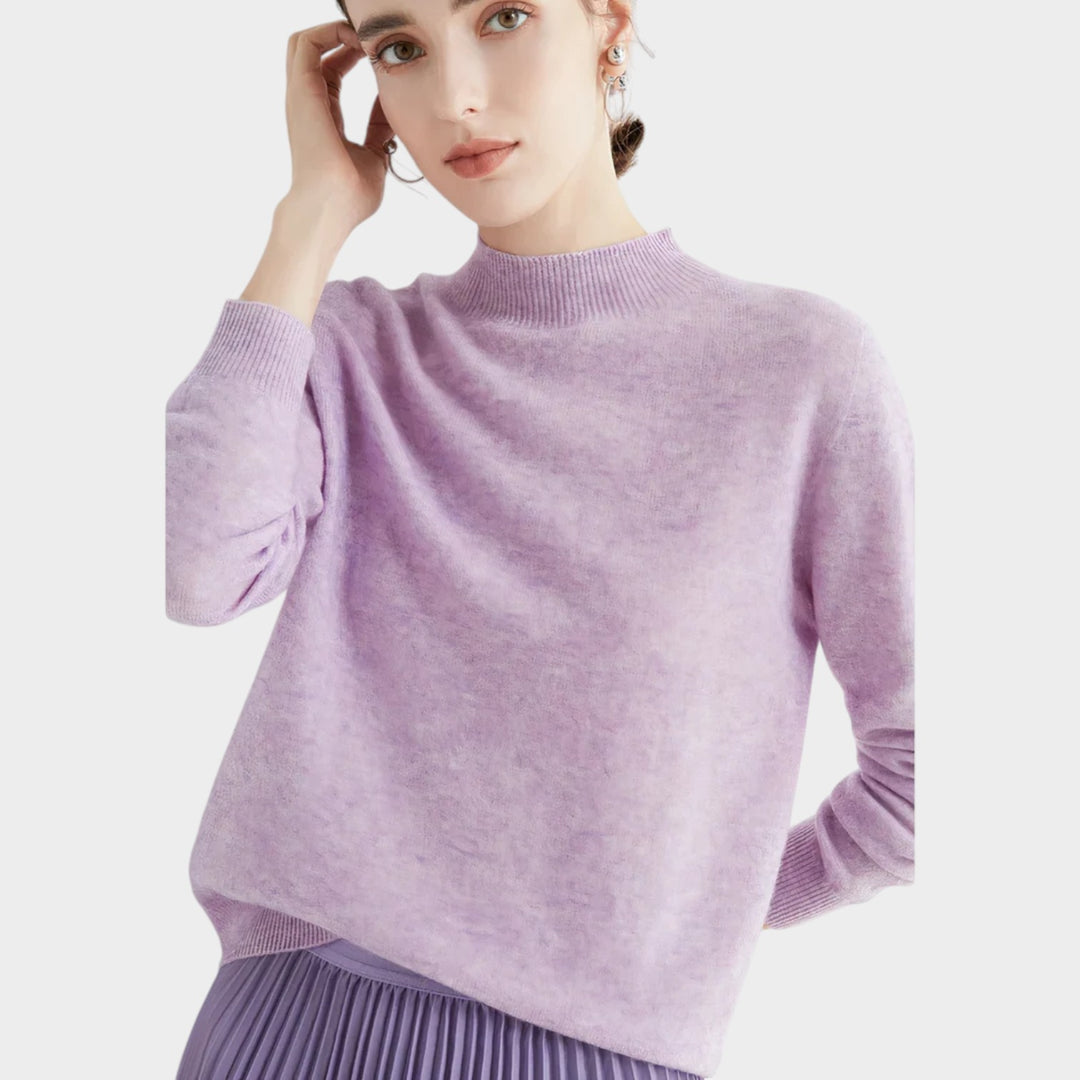 High Neck Fine Knit Jumper