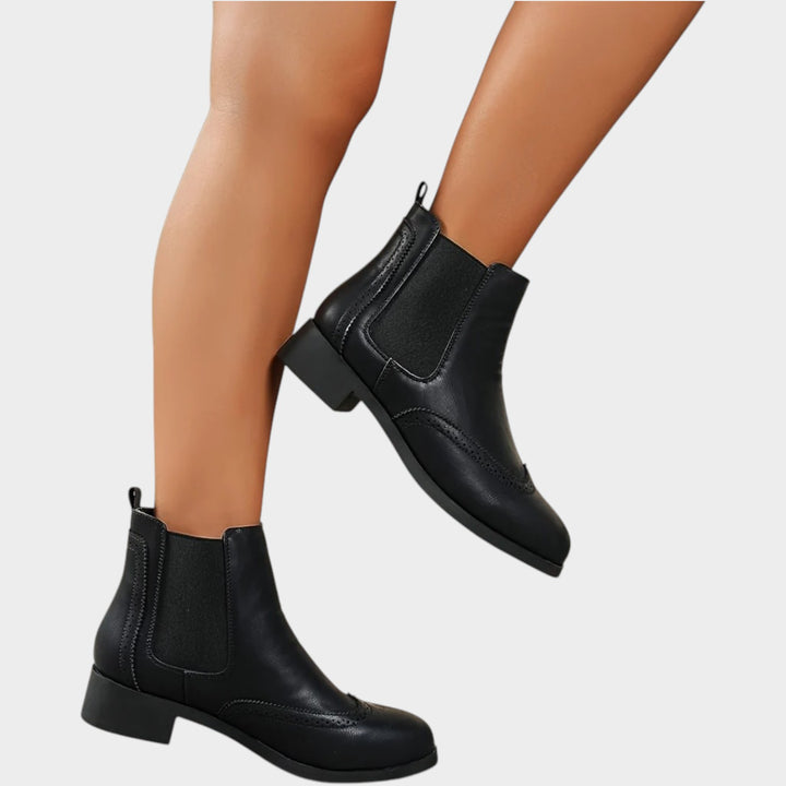 Brogue Leather Chelsea Boots