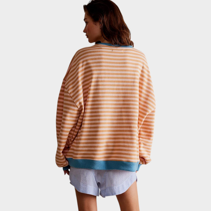 Striped Oversized Crew Neck Jumper