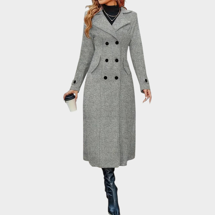 Wool Double Breasted Lapel Winter Coat