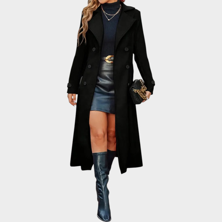 Wool Double Breasted Lapel Winter Coat