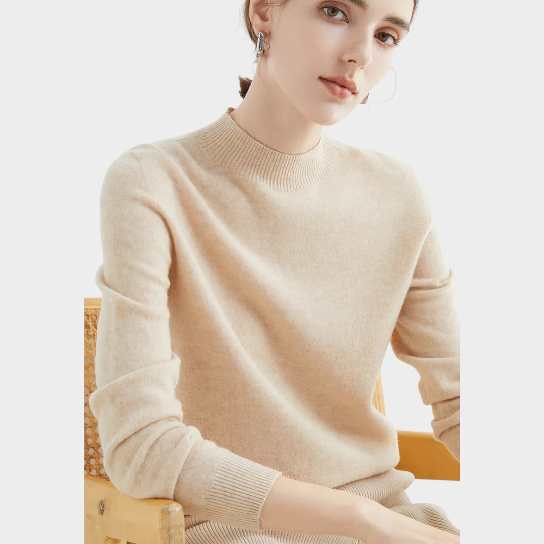 High Neck Fine Knit Jumper