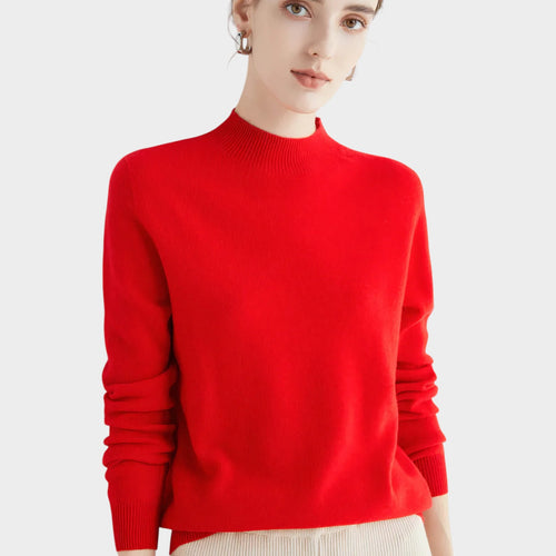 High Neck Fine Knit Jumper