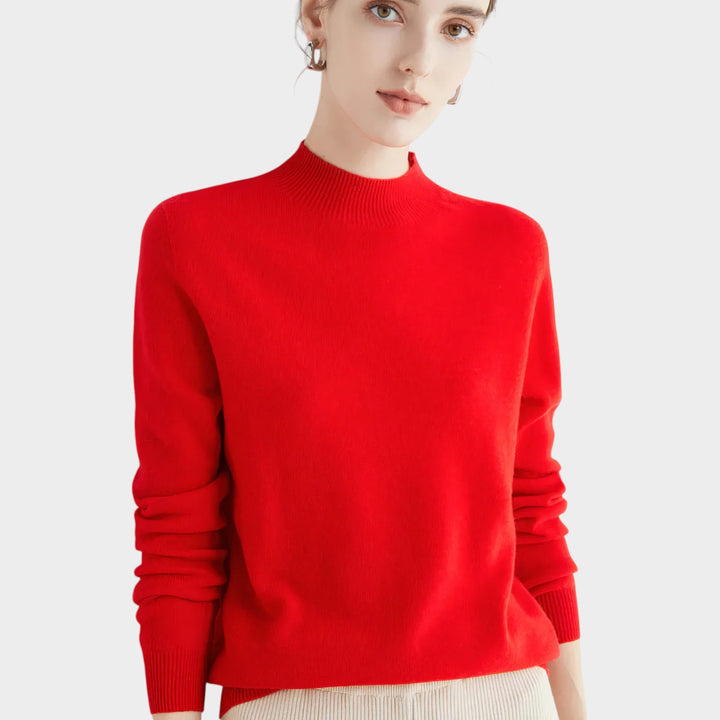 High Neck Fine Knit Jumper
