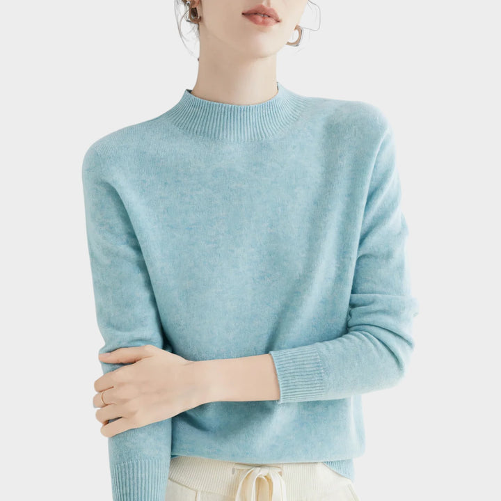 High Neck Fine Knit Jumper
