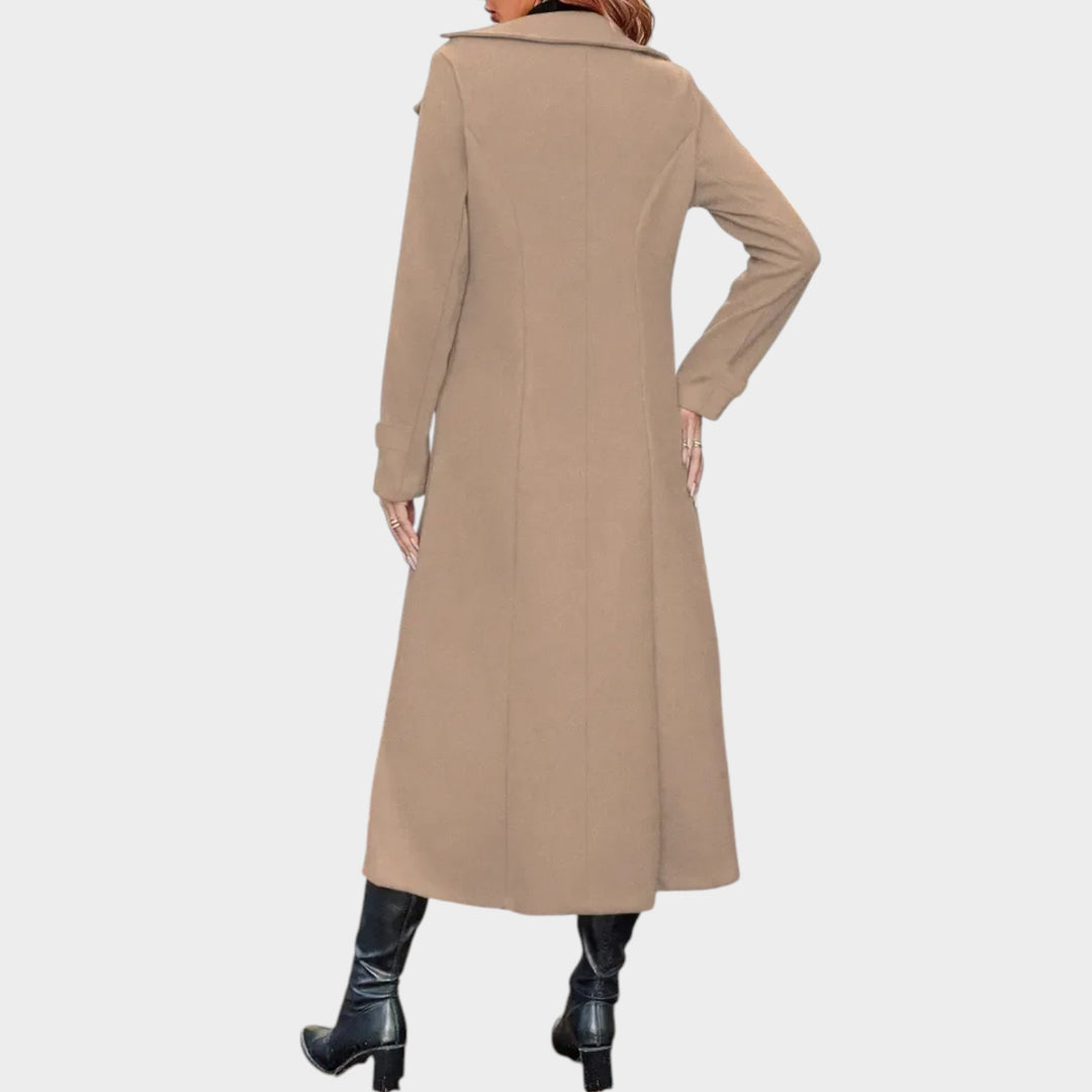 Wool Double Breasted Lapel Winter Coat
