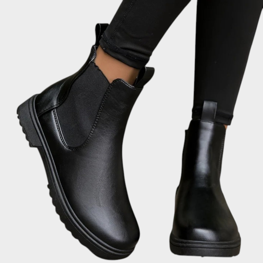 Classic Leather Chelsea Boots with Comfortable Slip On Design