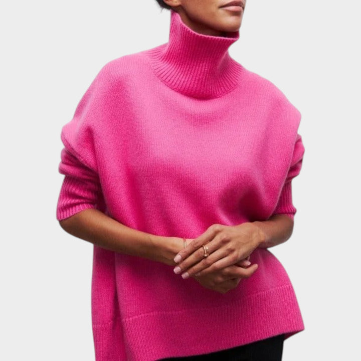 Roll Neck Oversized Knit Jumper