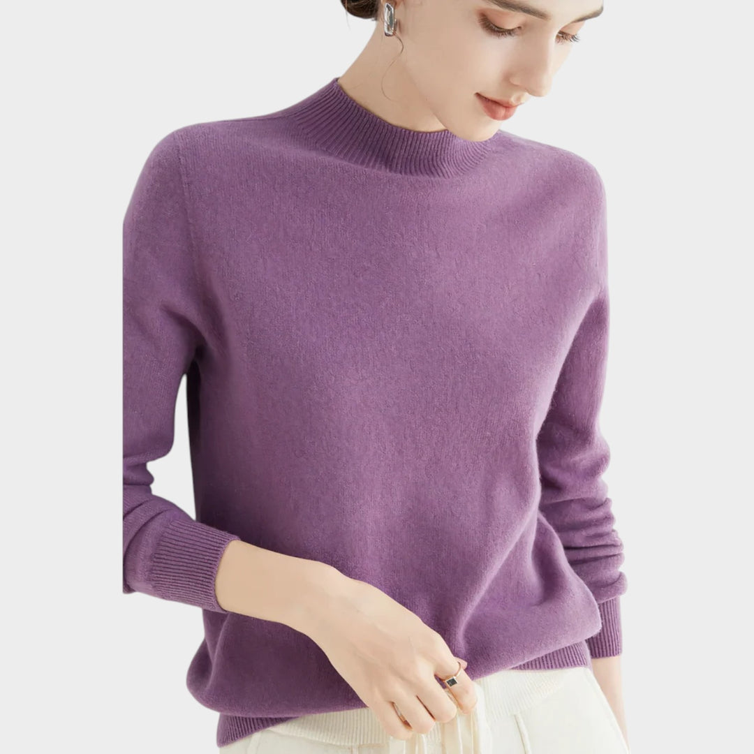 High Neck Fine Knit Jumper