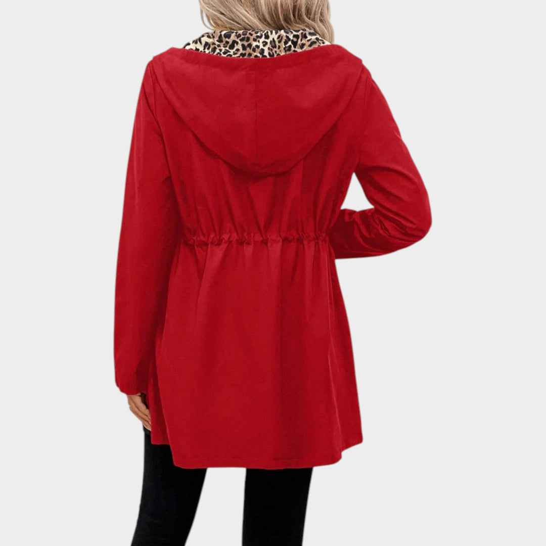 Leopard Lined Hooded Winter Coat