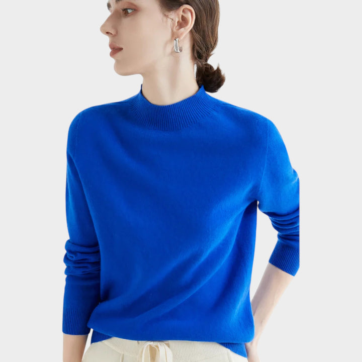 High Neck Fine Knit Jumper
