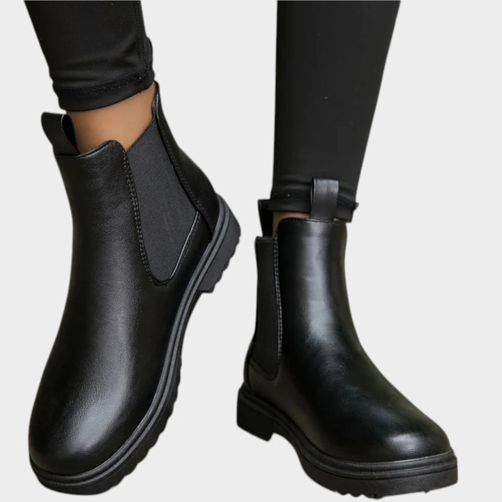 Classic Leather Chelsea Boots with Comfortable Slip On Design