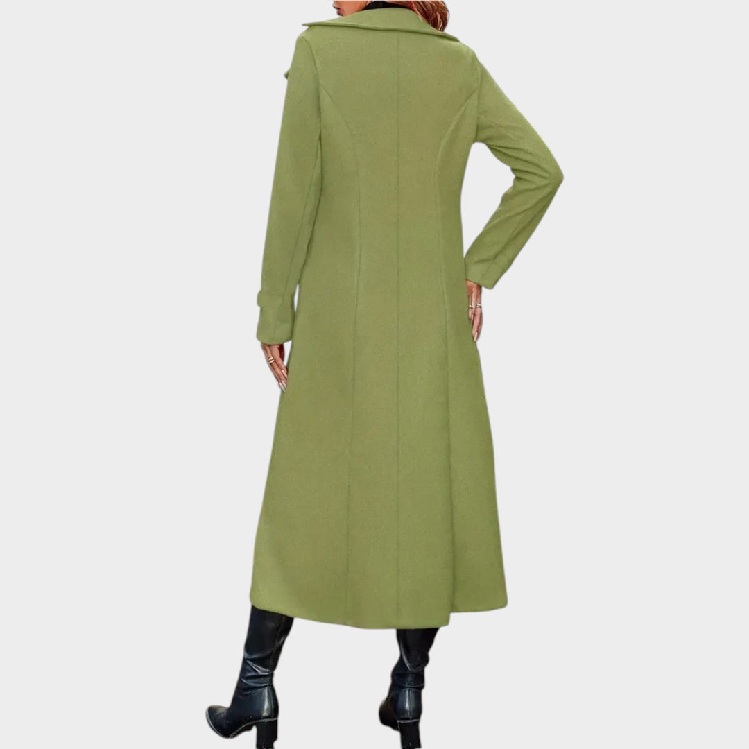Wool Double Breasted Lapel Winter Coat