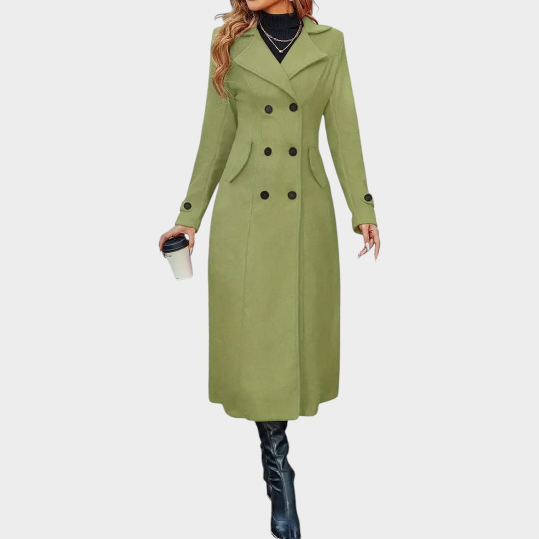 Wool Double Breasted Lapel Winter Coat