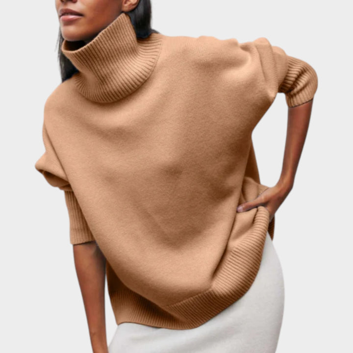 Roll Neck Oversized Knit Jumper