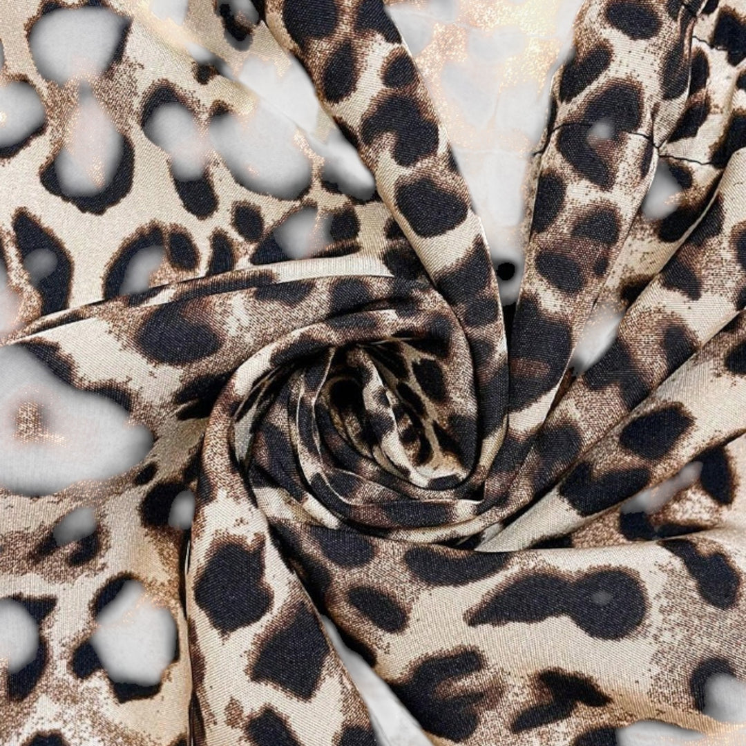 Leopard Lined Hooded Winter Coat