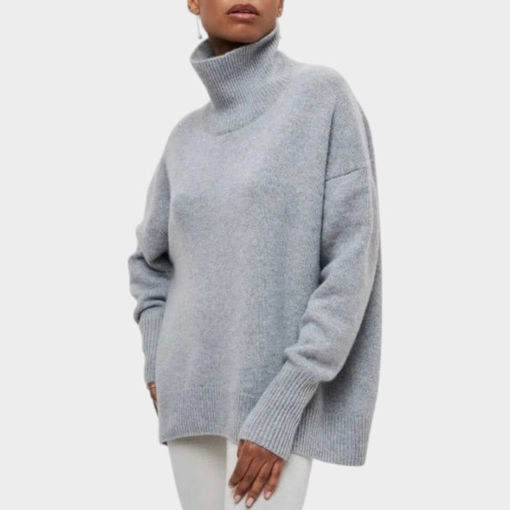 Roll Neck Oversized Knit Jumper