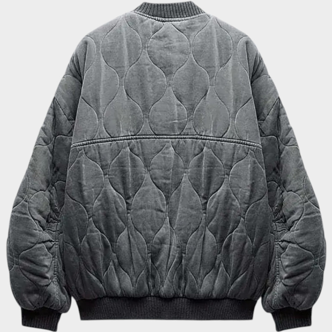 Oversized Quilted Bomber Jacket