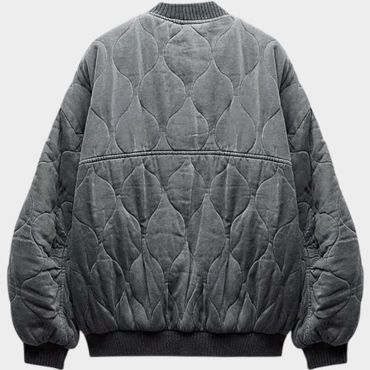 Oversized Quilted Bomber Jacket