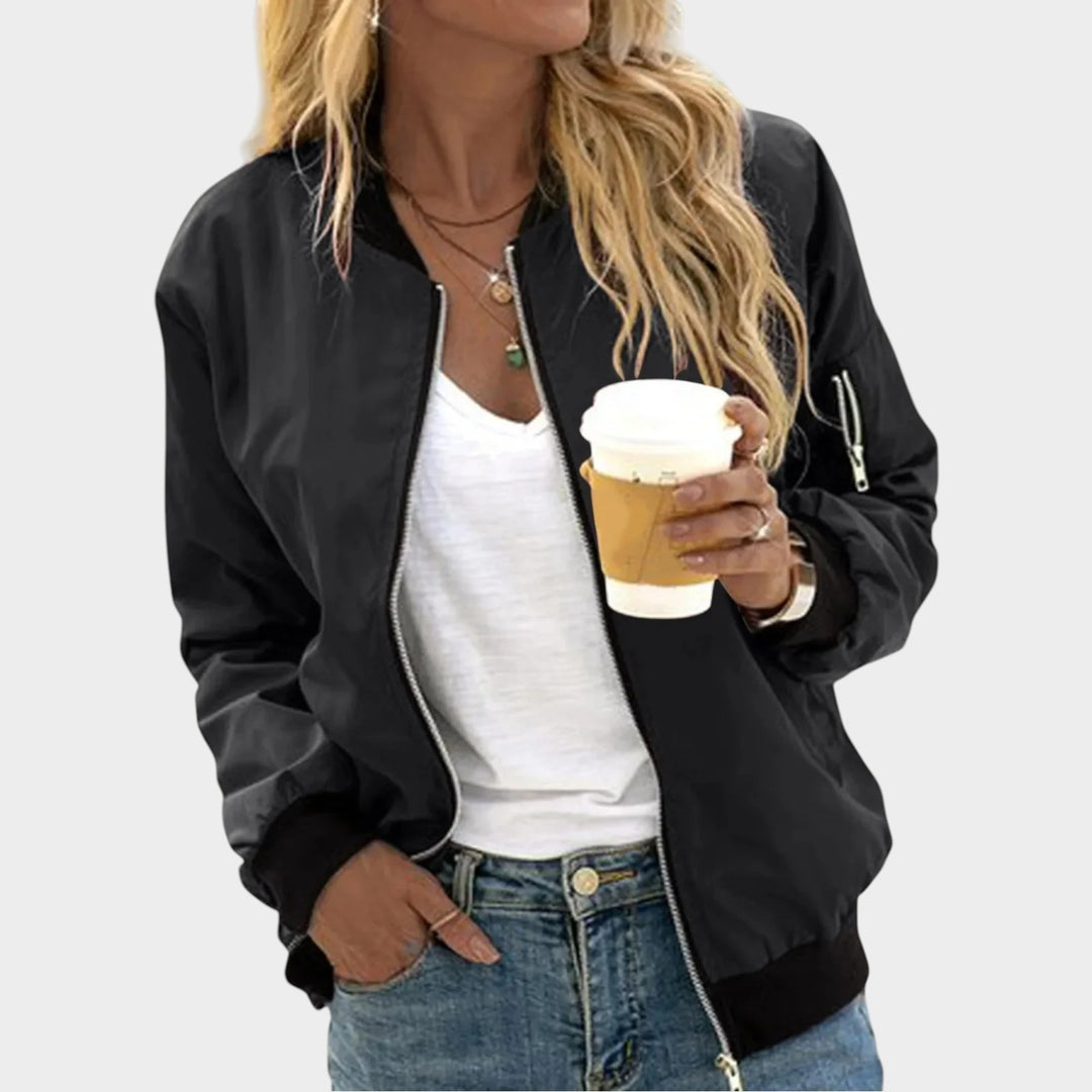Zip Up Bomber Jacket