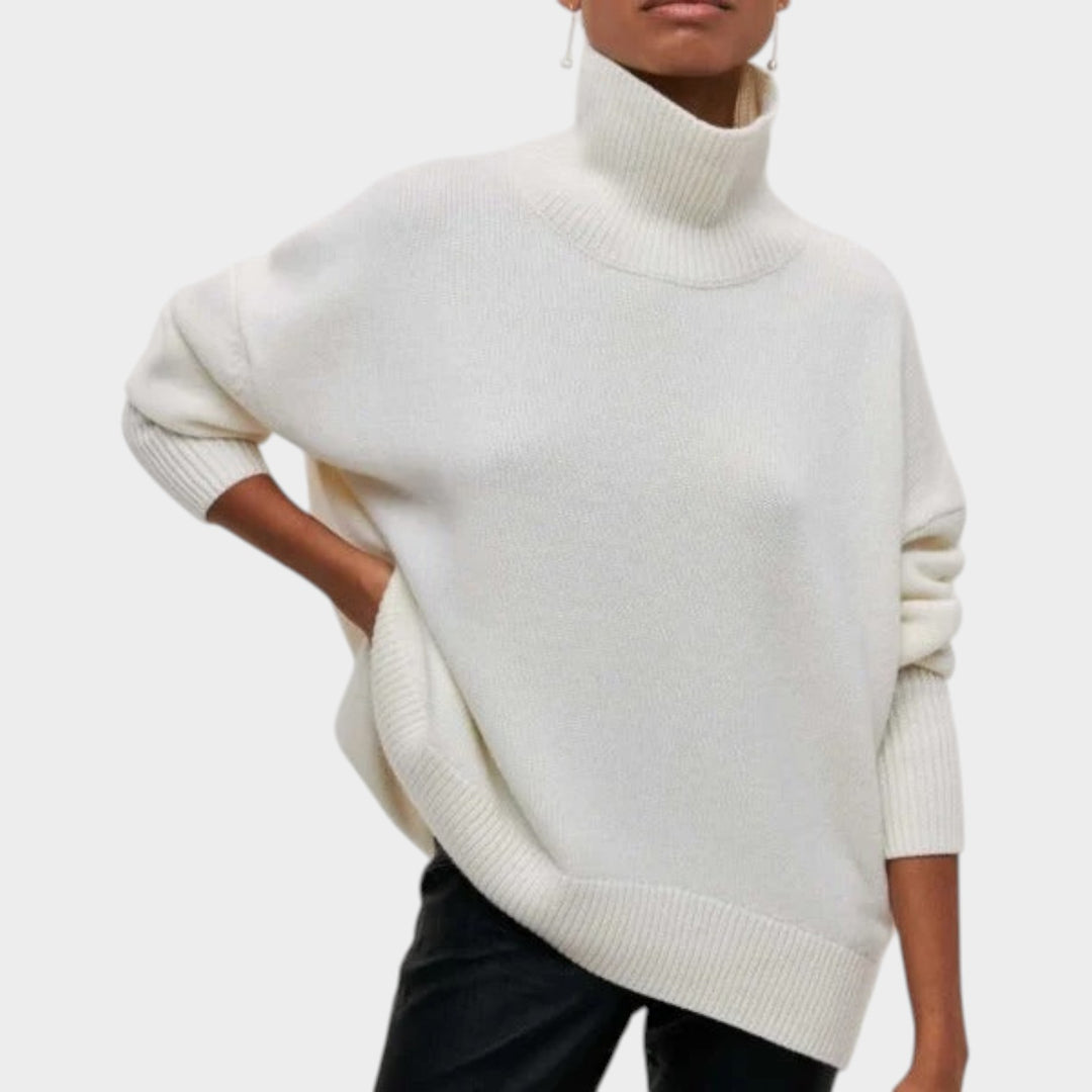 Roll Neck Oversized Knit Jumper