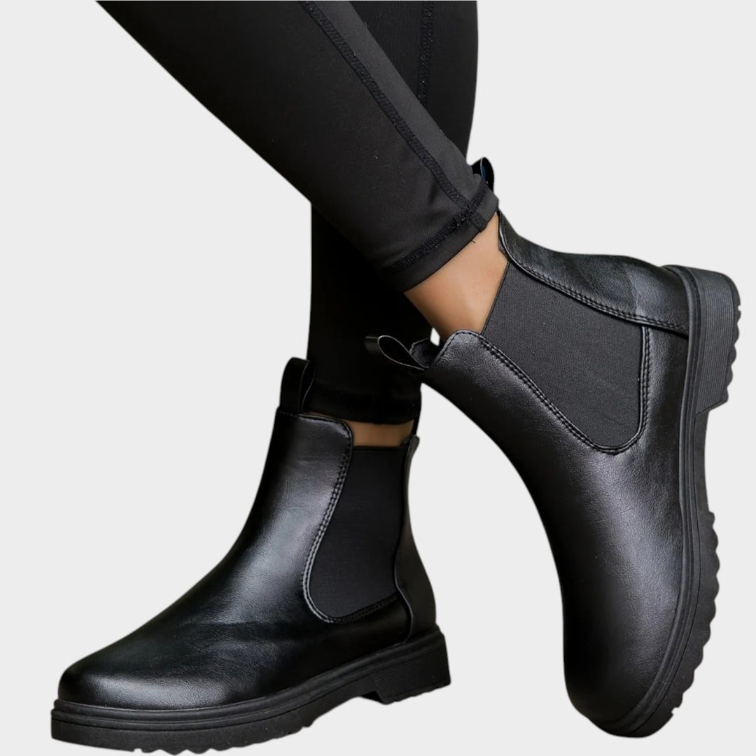 Classic Leather Chelsea Boots with Comfortable Slip On Design