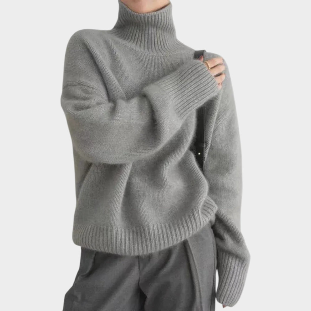 Roll Neck Oversized Knitted Jumper