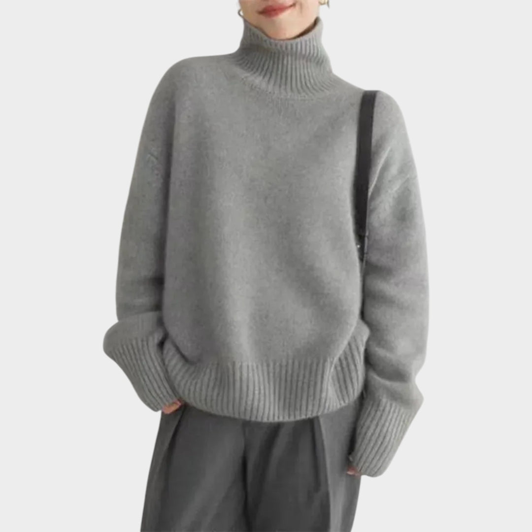 Roll Neck Oversized Knitted Jumper